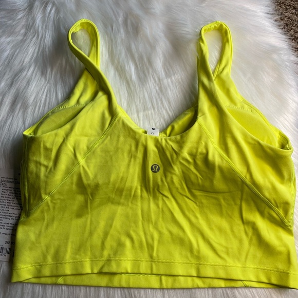 Lululemon Size 12 Lululemon Align Cropped Tank Top Electric Lemon ELLE Yellow - Picture 3 of 4